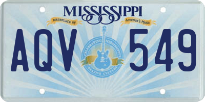 MS license plate AQV549