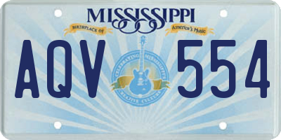 MS license plate AQV554