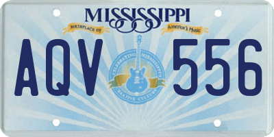 MS license plate AQV556