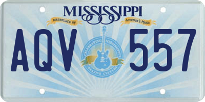 MS license plate AQV557