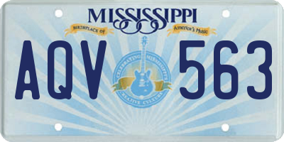 MS license plate AQV563