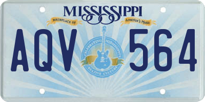 MS license plate AQV564
