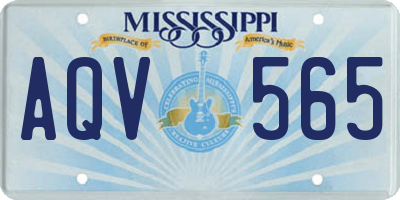 MS license plate AQV565