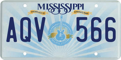 MS license plate AQV566