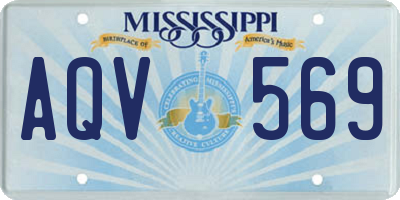 MS license plate AQV569