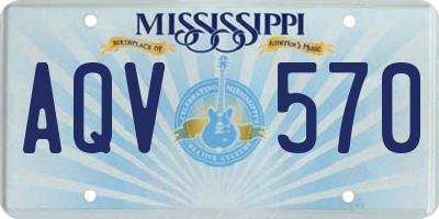 MS license plate AQV570