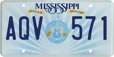 MS license plate AQV571