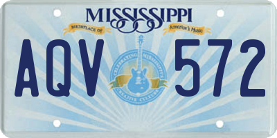 MS license plate AQV572