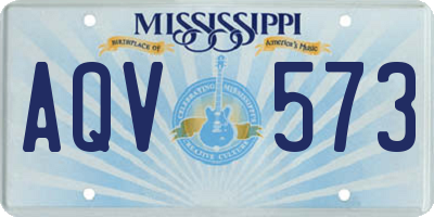 MS license plate AQV573
