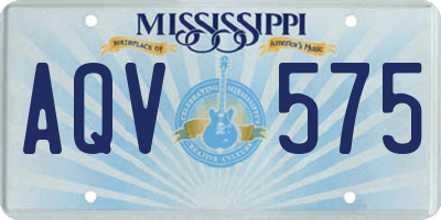 MS license plate AQV575