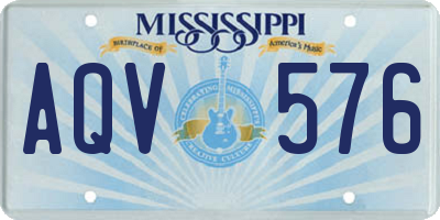 MS license plate AQV576