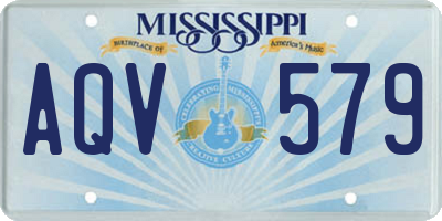 MS license plate AQV579