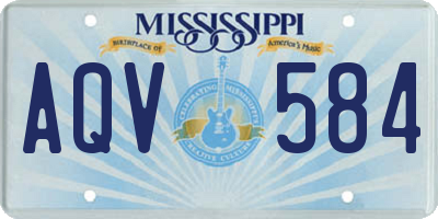 MS license plate AQV584