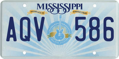 MS license plate AQV586