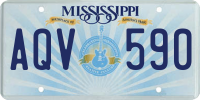 MS license plate AQV590