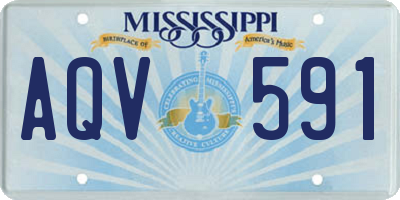 MS license plate AQV591