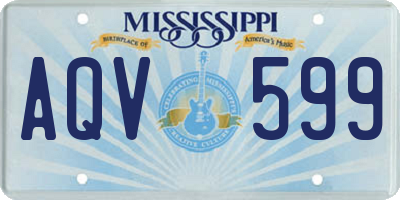 MS license plate AQV599