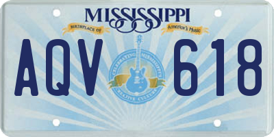 MS license plate AQV618