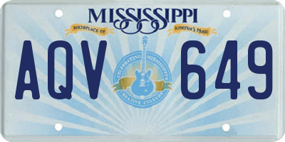 MS license plate AQV649