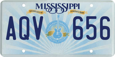 MS license plate AQV656