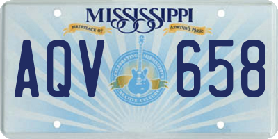 MS license plate AQV658