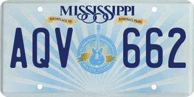 MS license plate AQV662