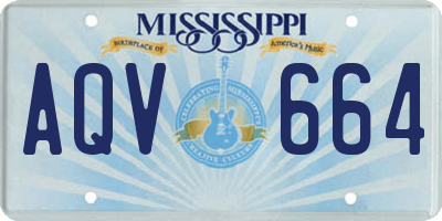 MS license plate AQV664