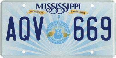 MS license plate AQV669