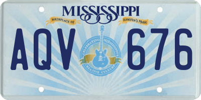 MS license plate AQV676