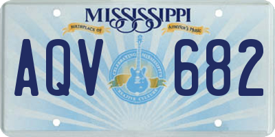 MS license plate AQV682