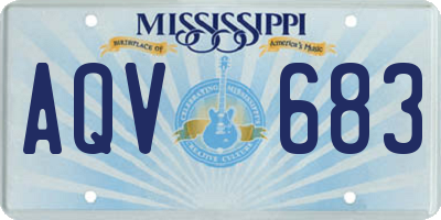 MS license plate AQV683