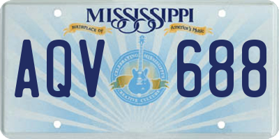MS license plate AQV688