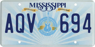 MS license plate AQV694