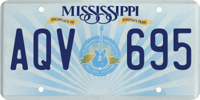 MS license plate AQV695