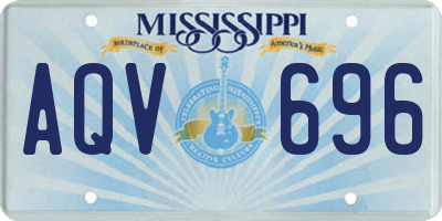 MS license plate AQV696
