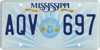 MS license plate AQV697