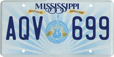 MS license plate AQV699
