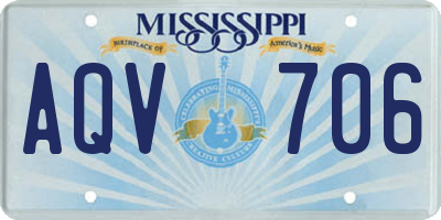 MS license plate AQV706