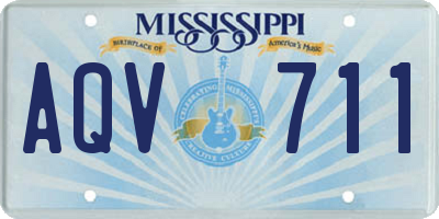 MS license plate AQV711