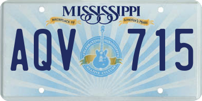 MS license plate AQV715