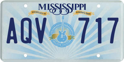 MS license plate AQV717