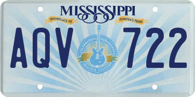MS license plate AQV722