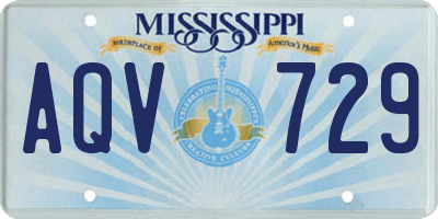 MS license plate AQV729