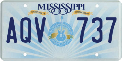 MS license plate AQV737