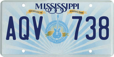 MS license plate AQV738