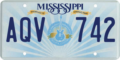 MS license plate AQV742