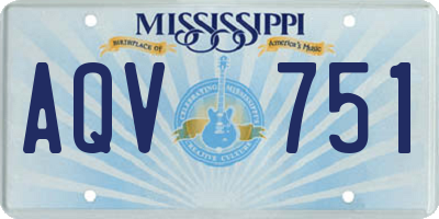 MS license plate AQV751