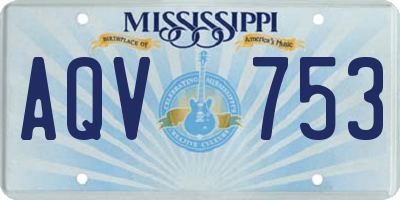 MS license plate AQV753