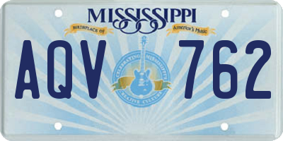 MS license plate AQV762