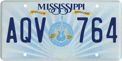 MS license plate AQV764